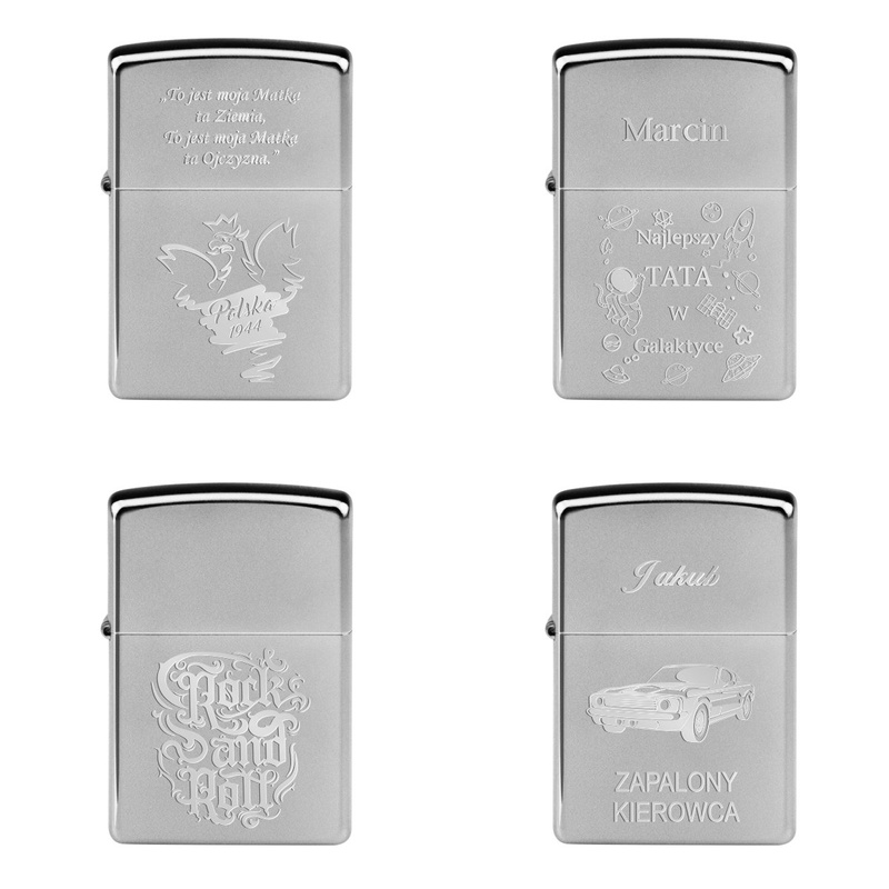 Zestaw Zapalniczka ZIPPO 205 satin GRAWER 