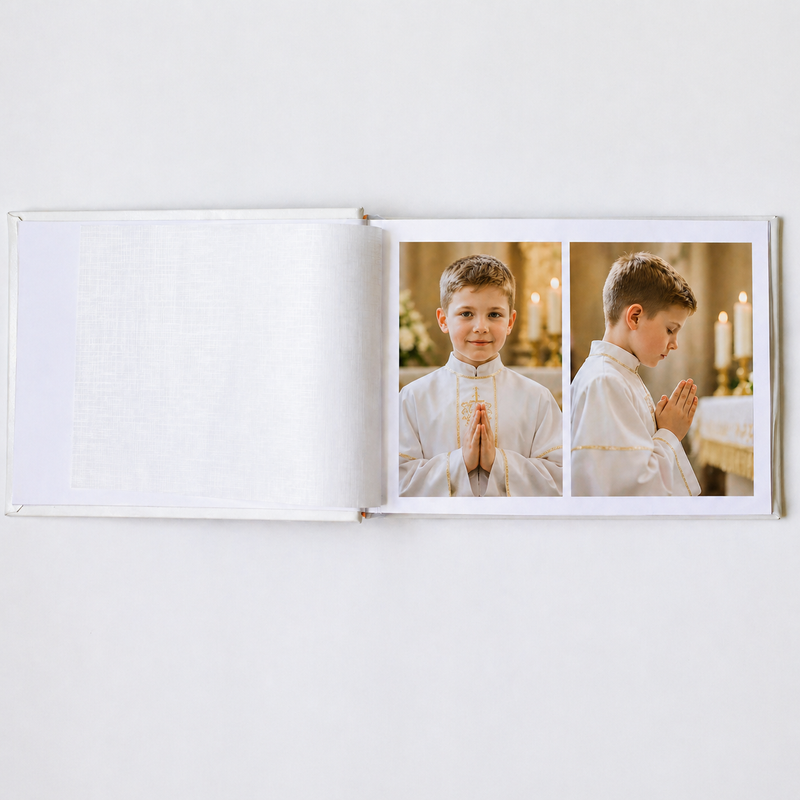Album na zdjęcia Pierwsza Komunia Święta dla chłopca z personalizowaną dedykacją