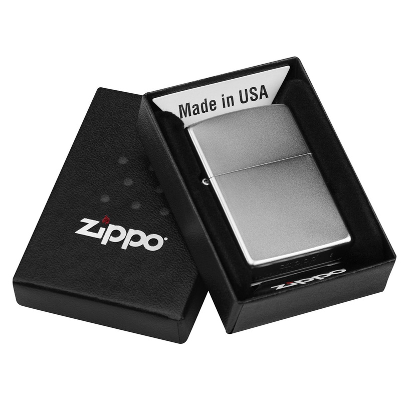 Zapalniczka Zippo 205 Satin Chrome Windproof z grawerem diamentem
