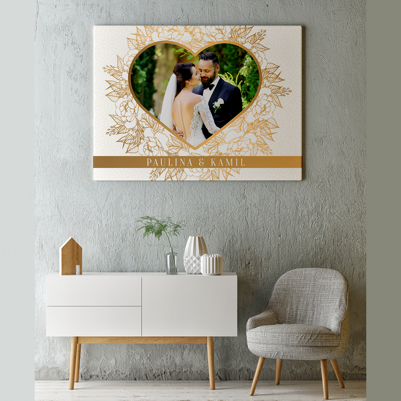 Foto Obraz na płótnie ze zdjęciem Prezent na Ślub 30x40 cm