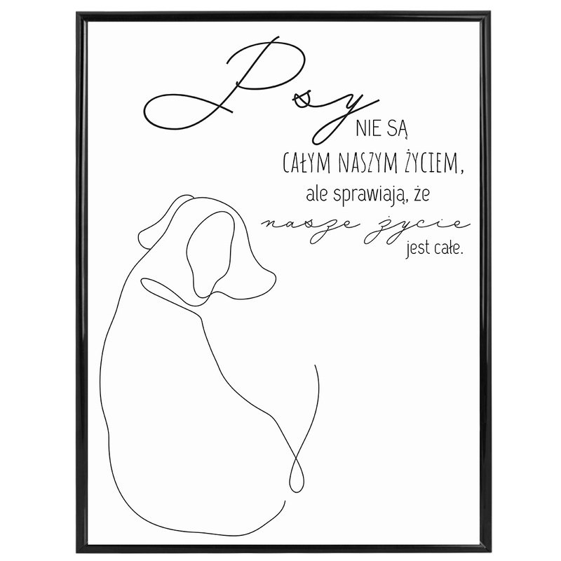 Plakat pupila w ramie Psy w naszym życiu – personalizacja