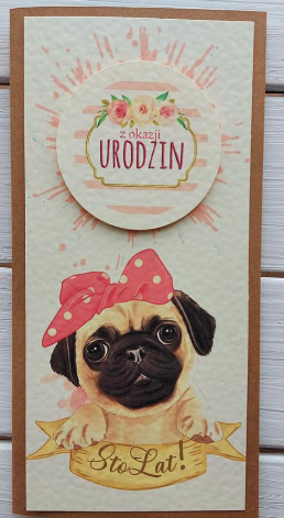 Kartka na urodziny RĘKODZIEŁO