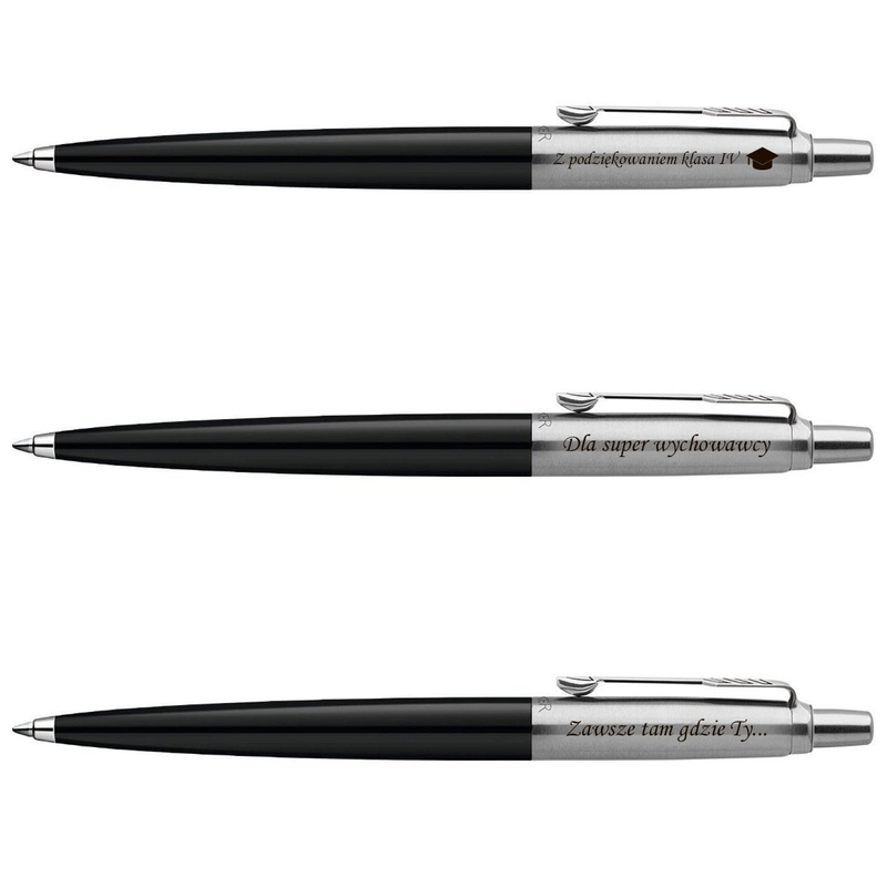 Zestaw Parker Jotter CT czarny z grawerem i etui UV dla Nauczyciela