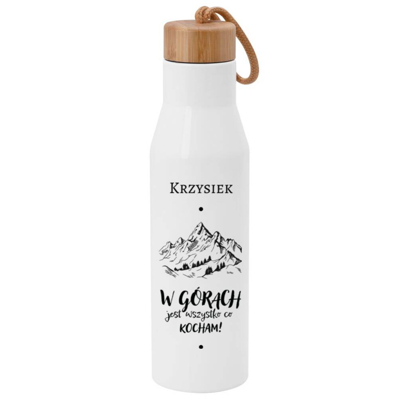 Butelka próżniowa 500 ml dla miłośnika gór z nadrukiem UV