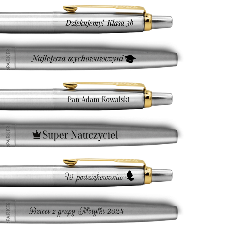 Parker Jotter GT dla nauczyciela – pióro i długopis z grawerem