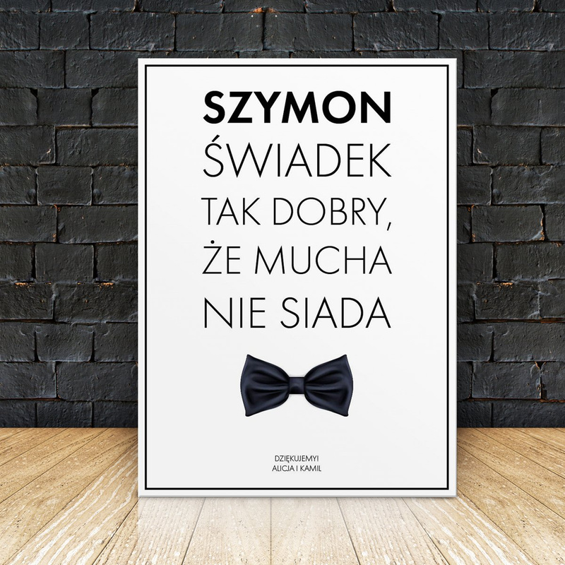Obraz na płótnie Podziękowania dla Świadków 40x60 cm