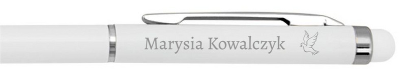 Podziękowania dla gości weselnych – personalizowany długopis z dedykacją i zdjęciem