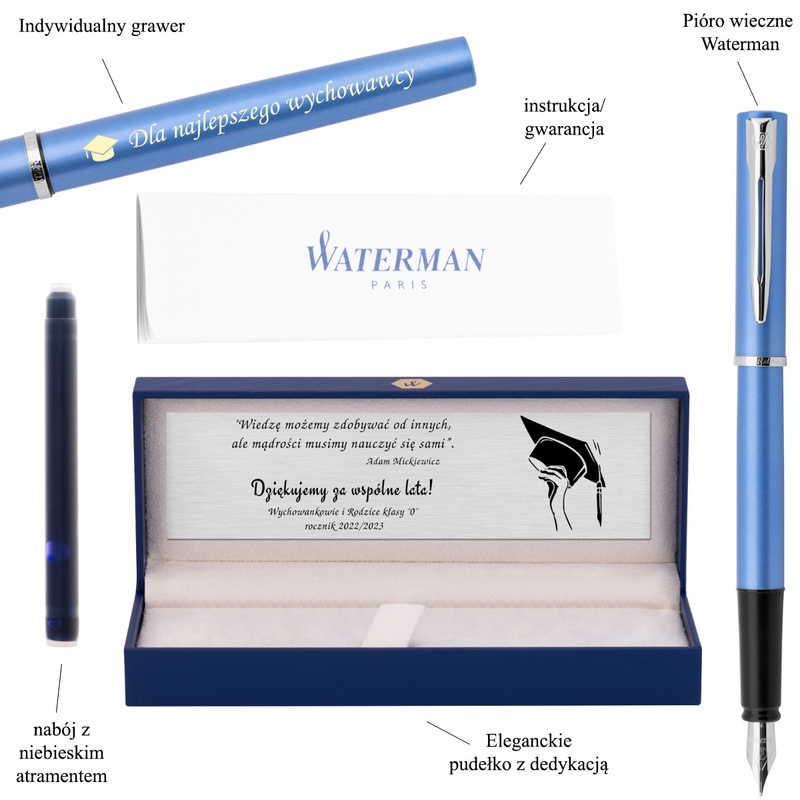 Prezent dla wychowawcy: pióro Waterman Allure z grawerem