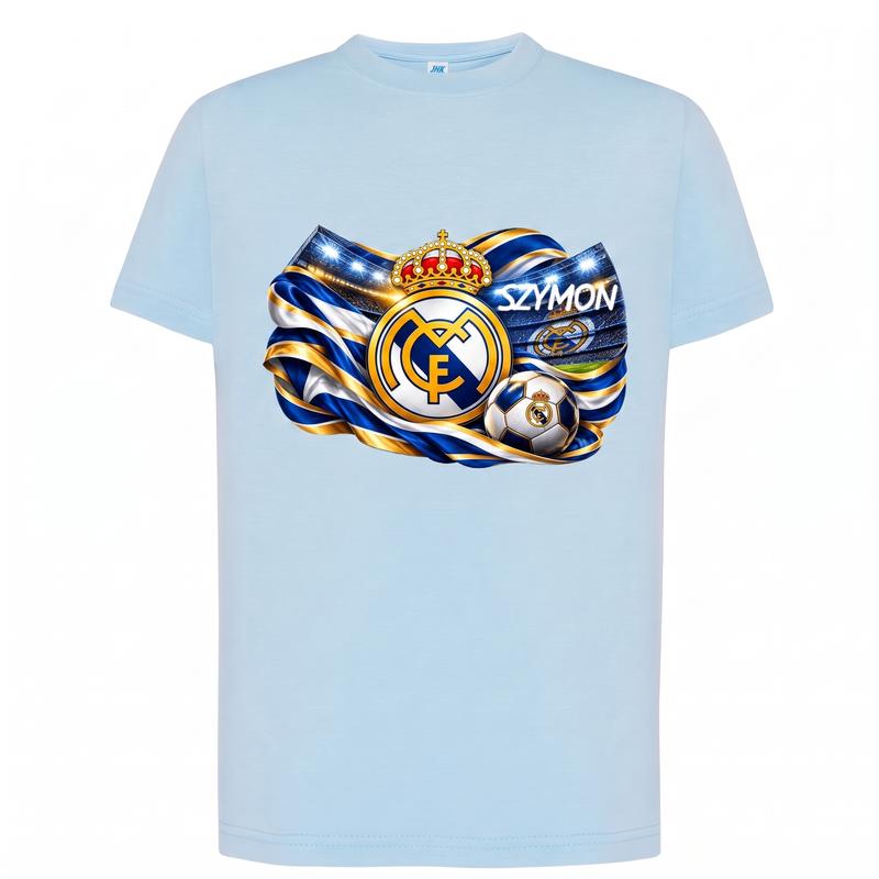 Personalizowana koszulka Real Madrid z imieniem – dziecięcy T-shirt piłkarski