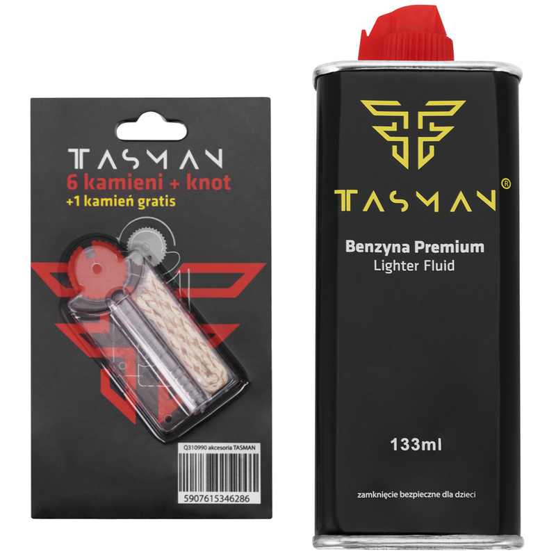 Walentynkowa zapalniczka Tasman w szarym metalu z grawerem