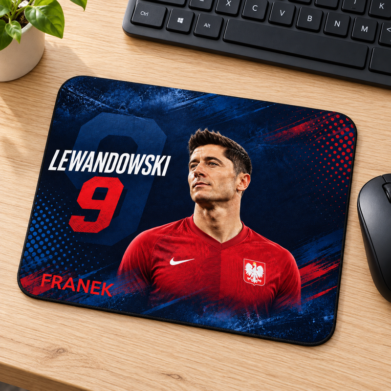 Personalizowana podkładka pod myszkę z motywem sportowym – 22 × 18 cm