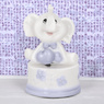 Na roczek porcelanowa pozytywka Słonik na karuzeli niebieska