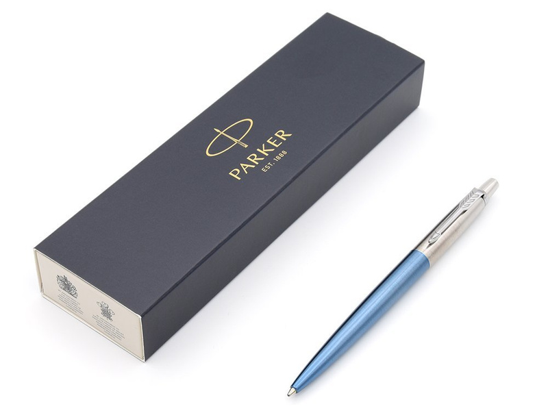 Długopis Parker Jotter Waterloo Blue CT ze stali z grawerem laserowym