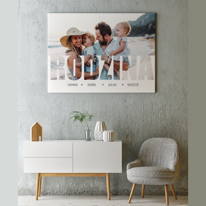 Obraz na płótnie Rodzinne chwile ze zdjęciem 30x40 cm