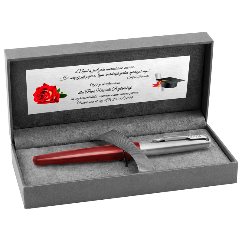 Na zakończenie roku pióro wieczne Parker Jotter Red CT z grawerem