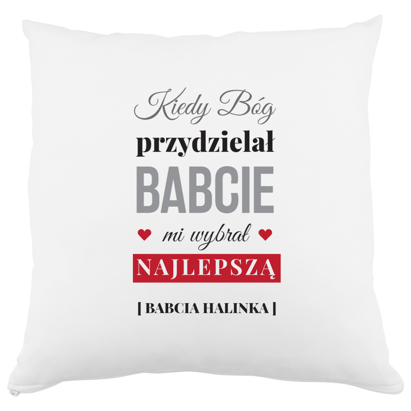 Dzień Babci Poduszka Najlepsza Babcia Mat z imieniem i dedykacją
