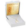 Złoty medalik z Matką Boską z łańcuszkiem pr. 585 na chrzest komunię Dedykacja 2